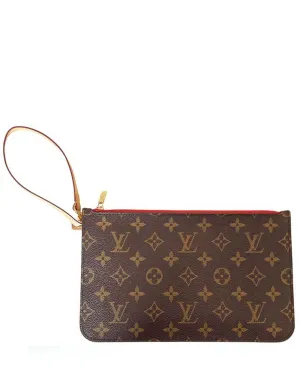 Louis Vuitton Monogram Neverfull Pochette Wristlet Bag