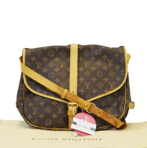 LOUIS VUITTON Monogram Saumur 35 Shoulder Bag