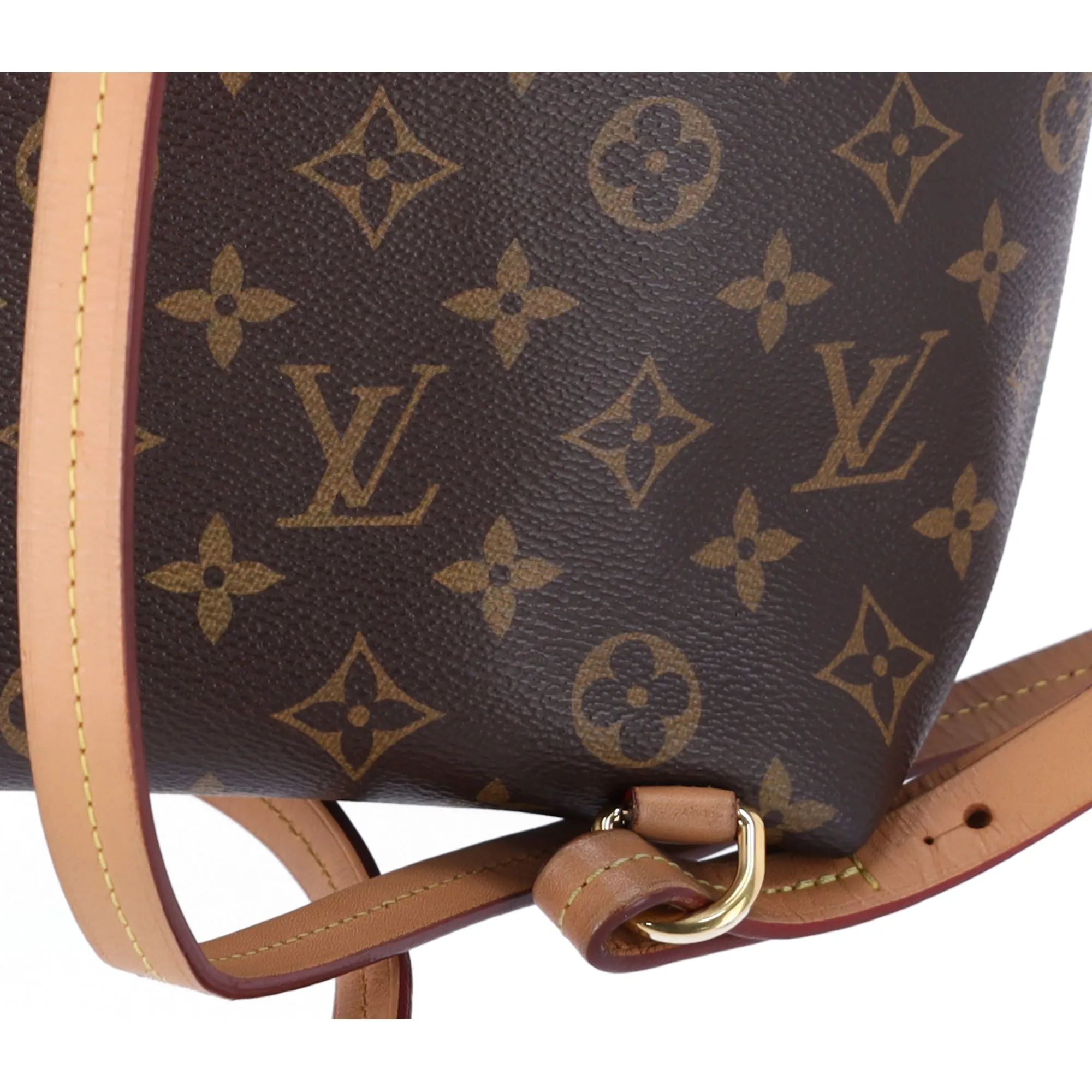 Louis Vuitton Montsouris PM Backpack Brown Monogram With LV Logo Charm M45501