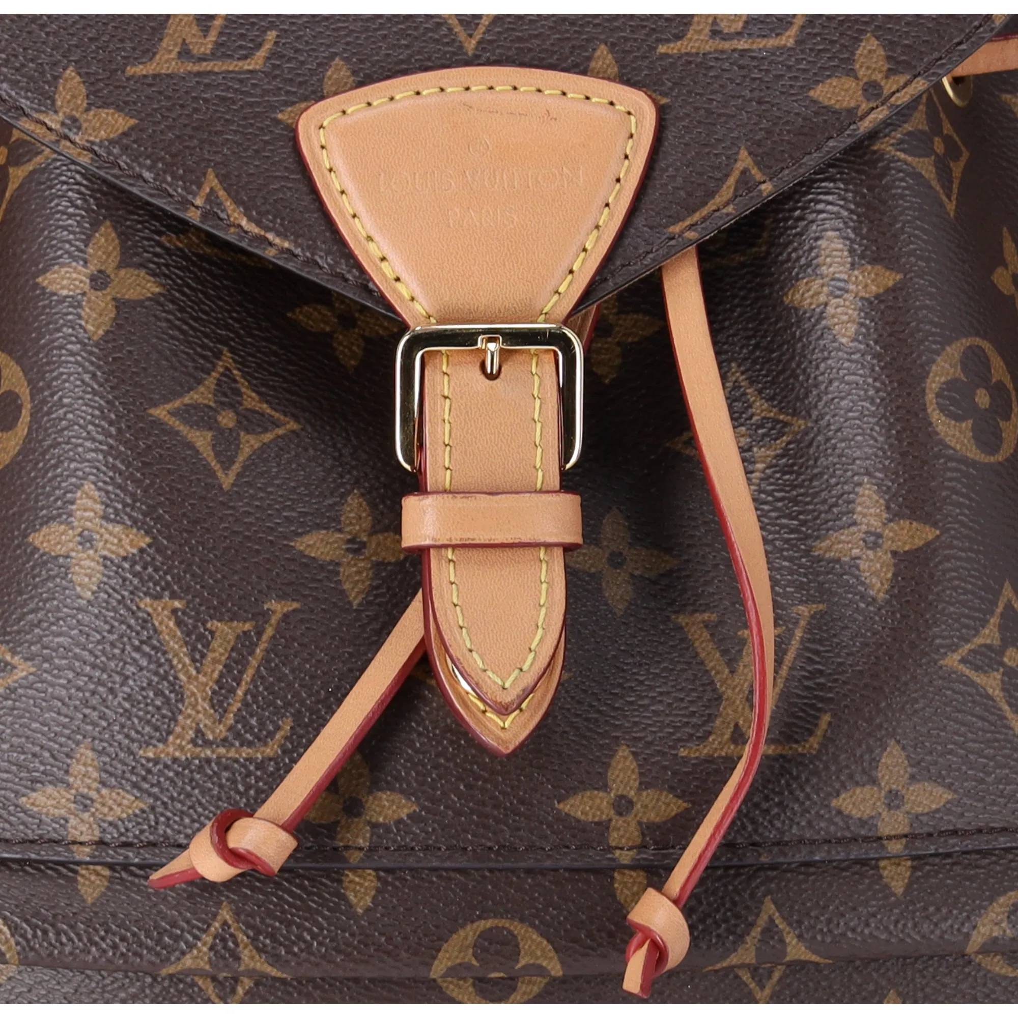 Louis Vuitton Montsouris PM Backpack Brown Monogram With LV Logo Charm M45501