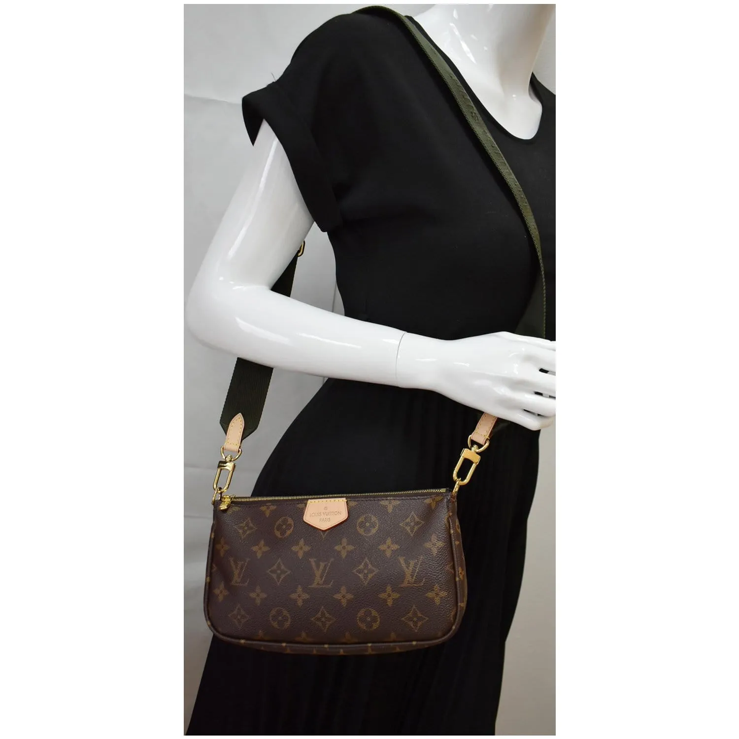 LOUIS VUITTON Multi Pochette Accessories Shoulder Bag Khaki