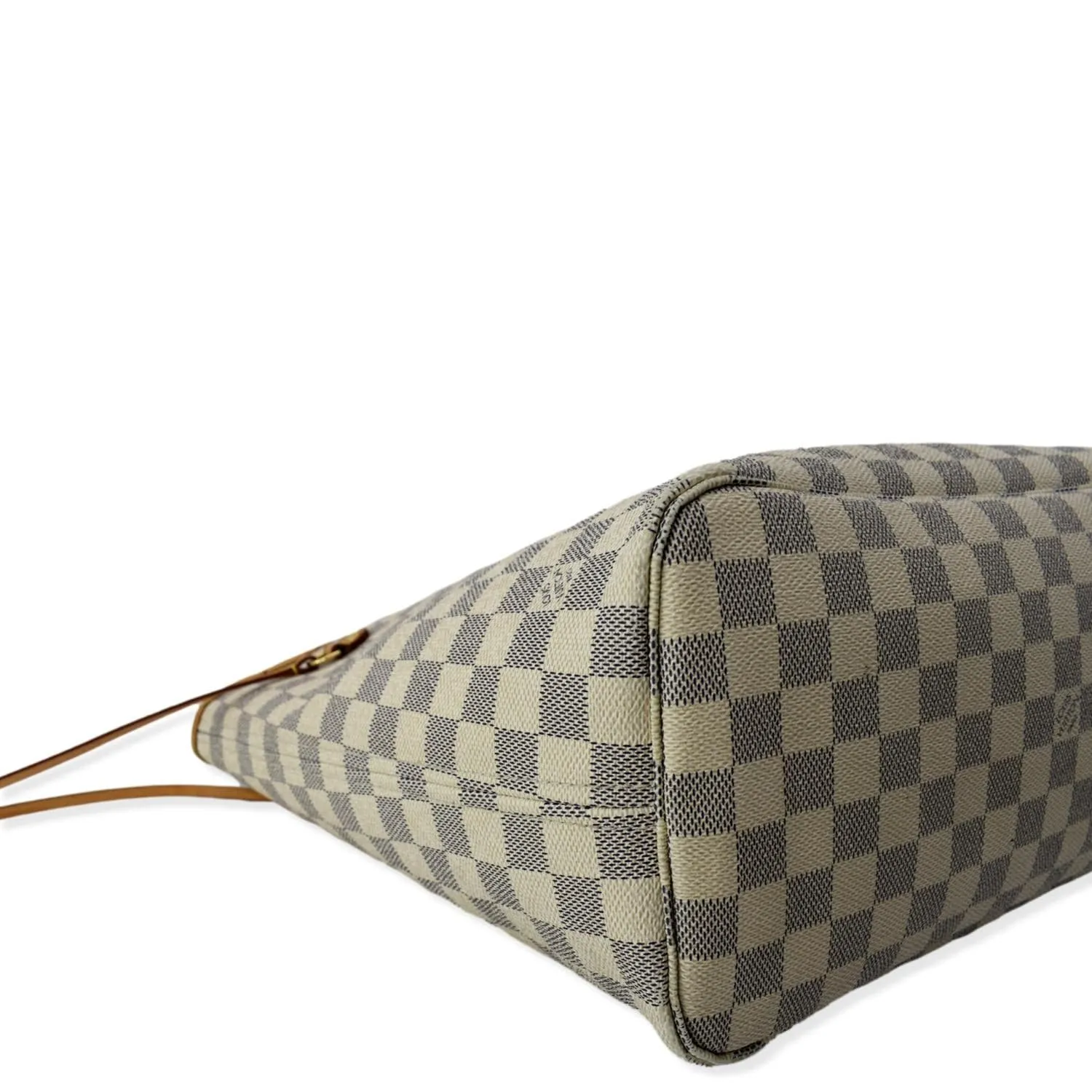 LOUIS VUITTON  Neverfull MM Damier Azur Shoulder Bag White