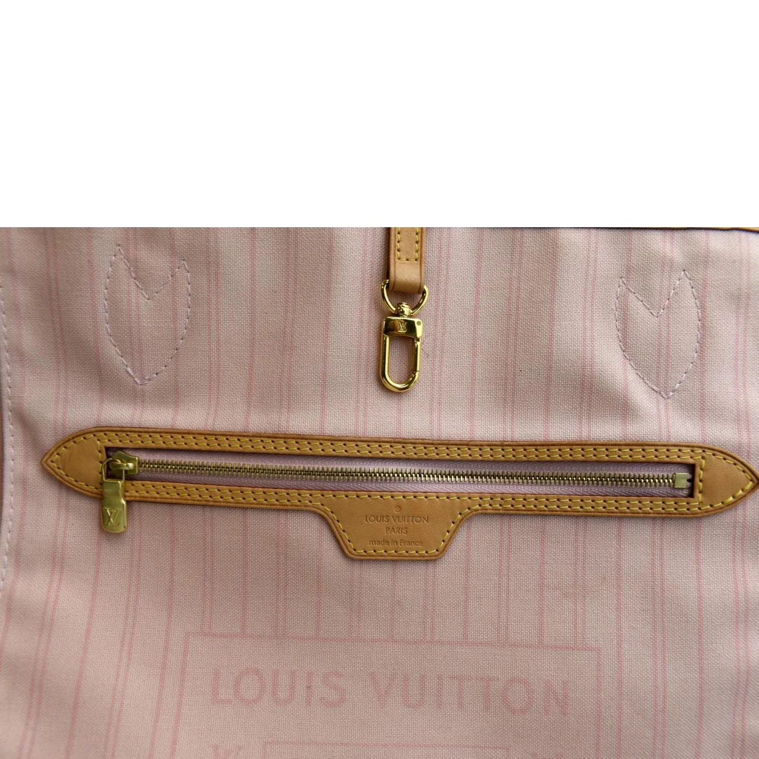 LOUIS VUITTON  Neverfull MM Damier Azur Shoulder Bag White