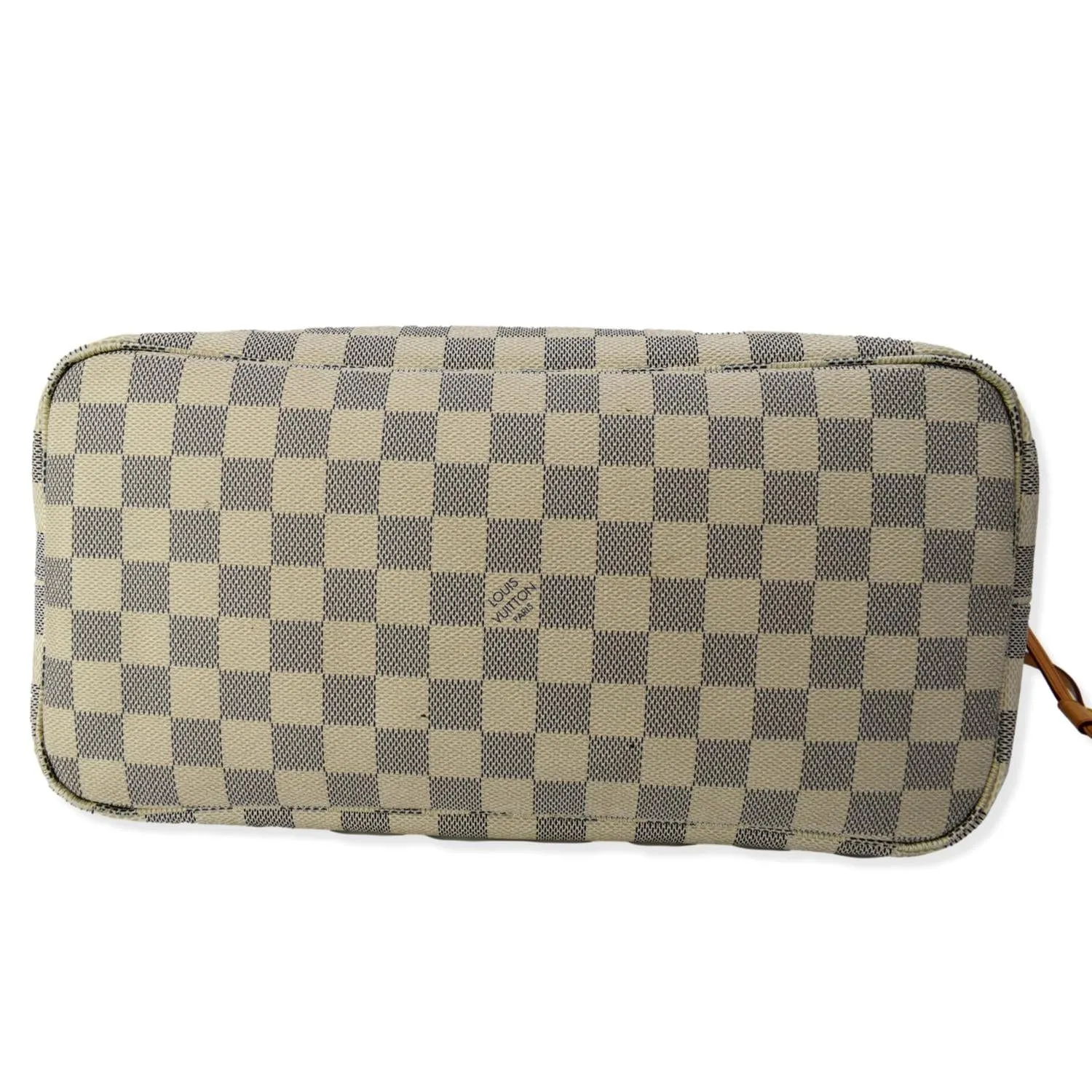 LOUIS VUITTON  Neverfull MM Damier Azur Shoulder Bag White