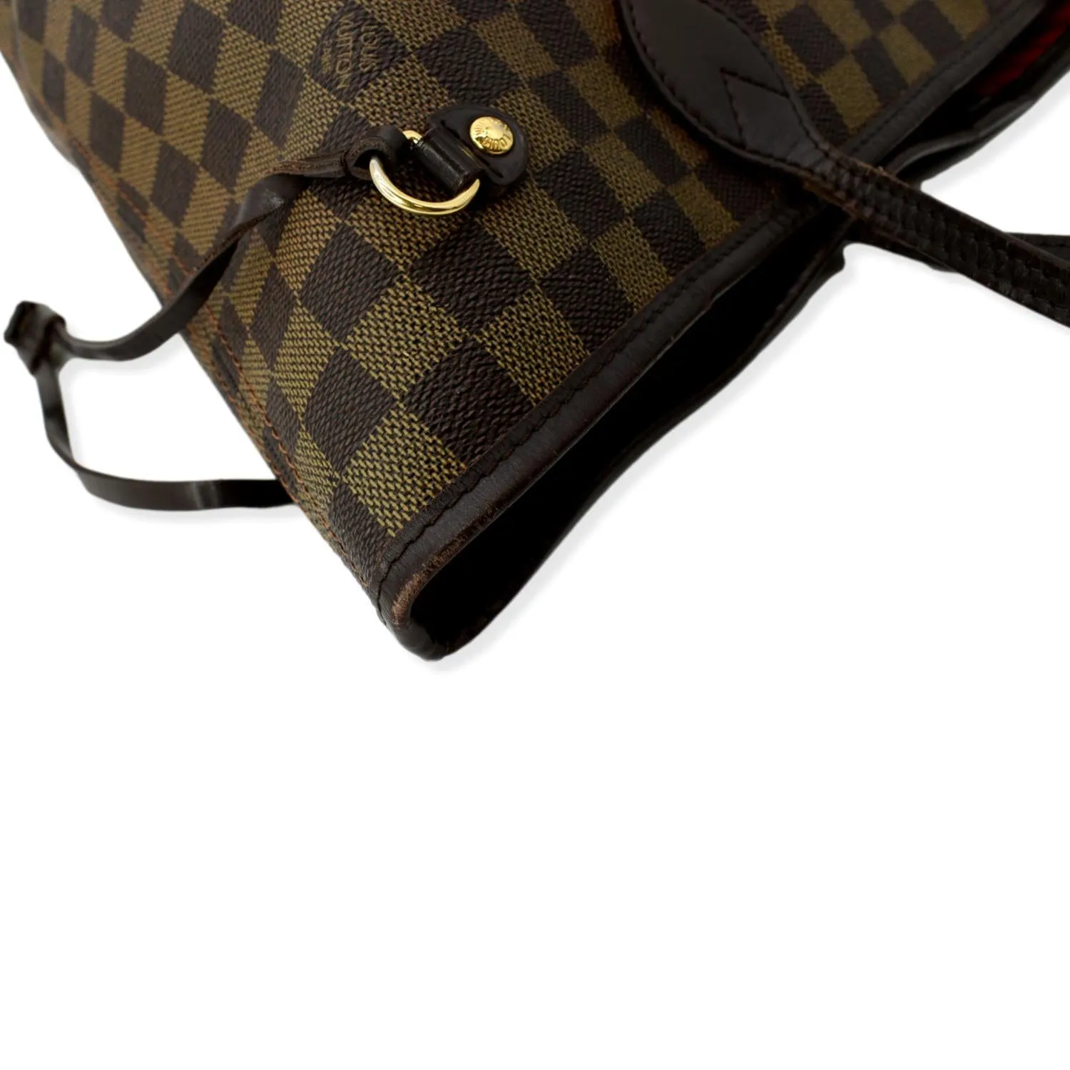 LOUIS VUITTON  Neverfull MM Damier Ebene Tote Bag Brown