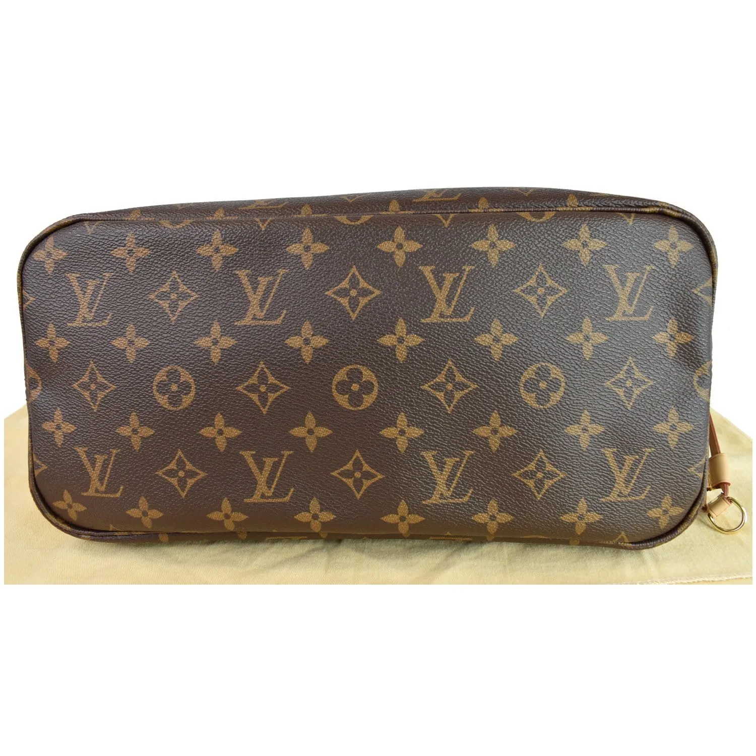 LOUIS VUITTON Neverfull MM Monogram Canvas Tote Shoulder Bag Brown