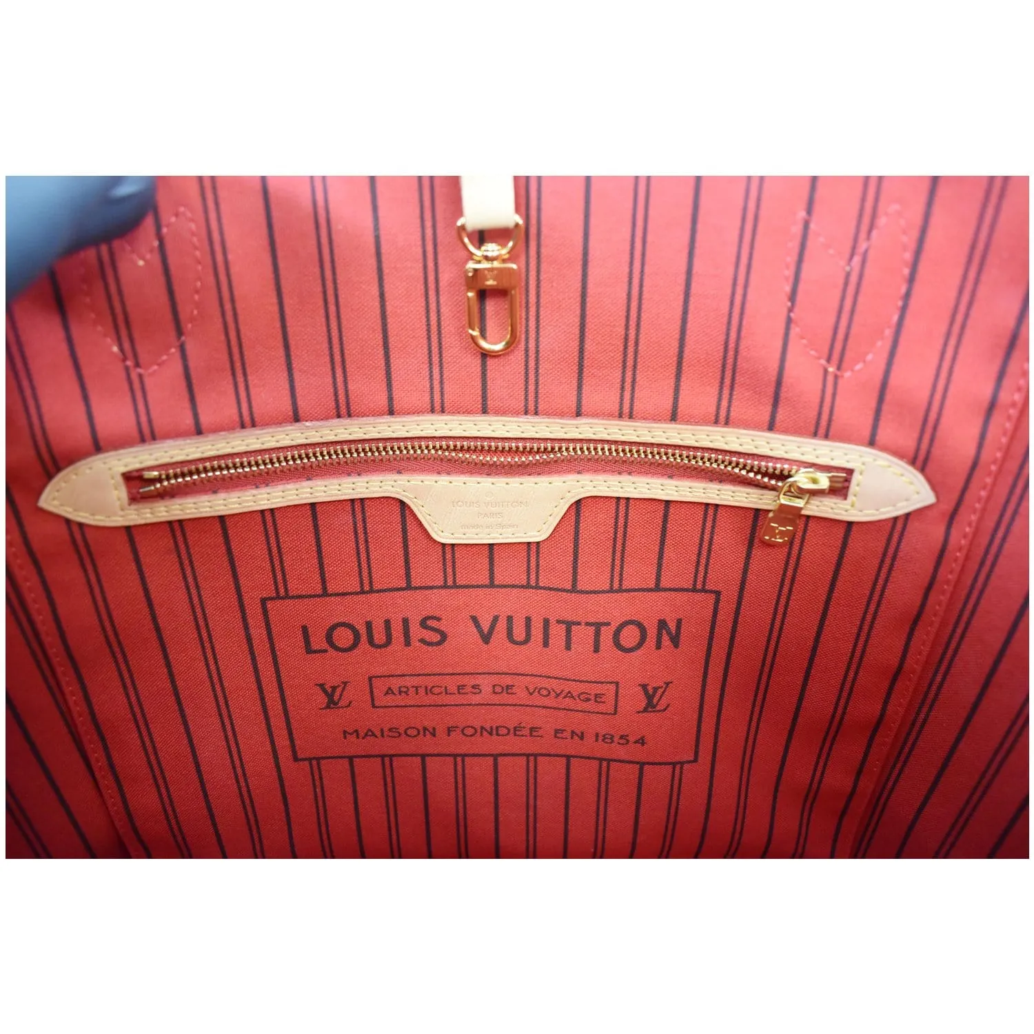 LOUIS VUITTON Neverfull MM Monogram Canvas Tote Shoulder Bag Brown