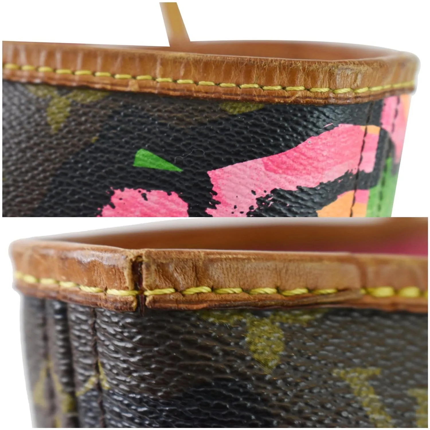 LOUIS VUITTON Neverfull MM Roses Monogram Canvas Shoulder Bag Brown