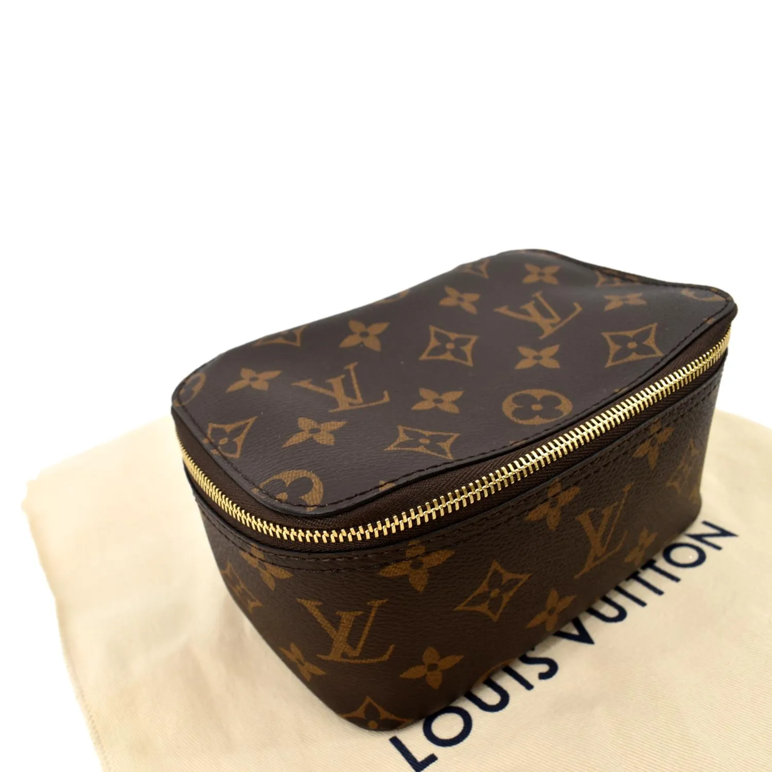 LOUIS VUITTON Packing Cube PM Monogram Canvas Cosmetic Bag Brown