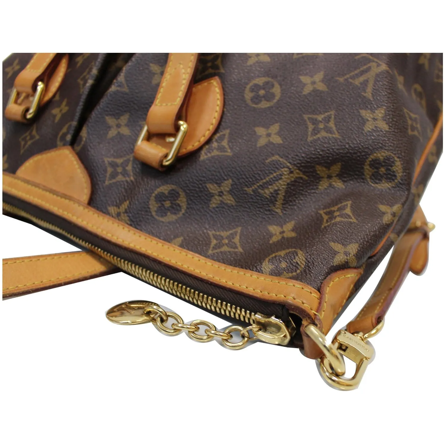 LOUIS VUITTON Palermo PM Monogram Canvas Shoulder Bag Brown