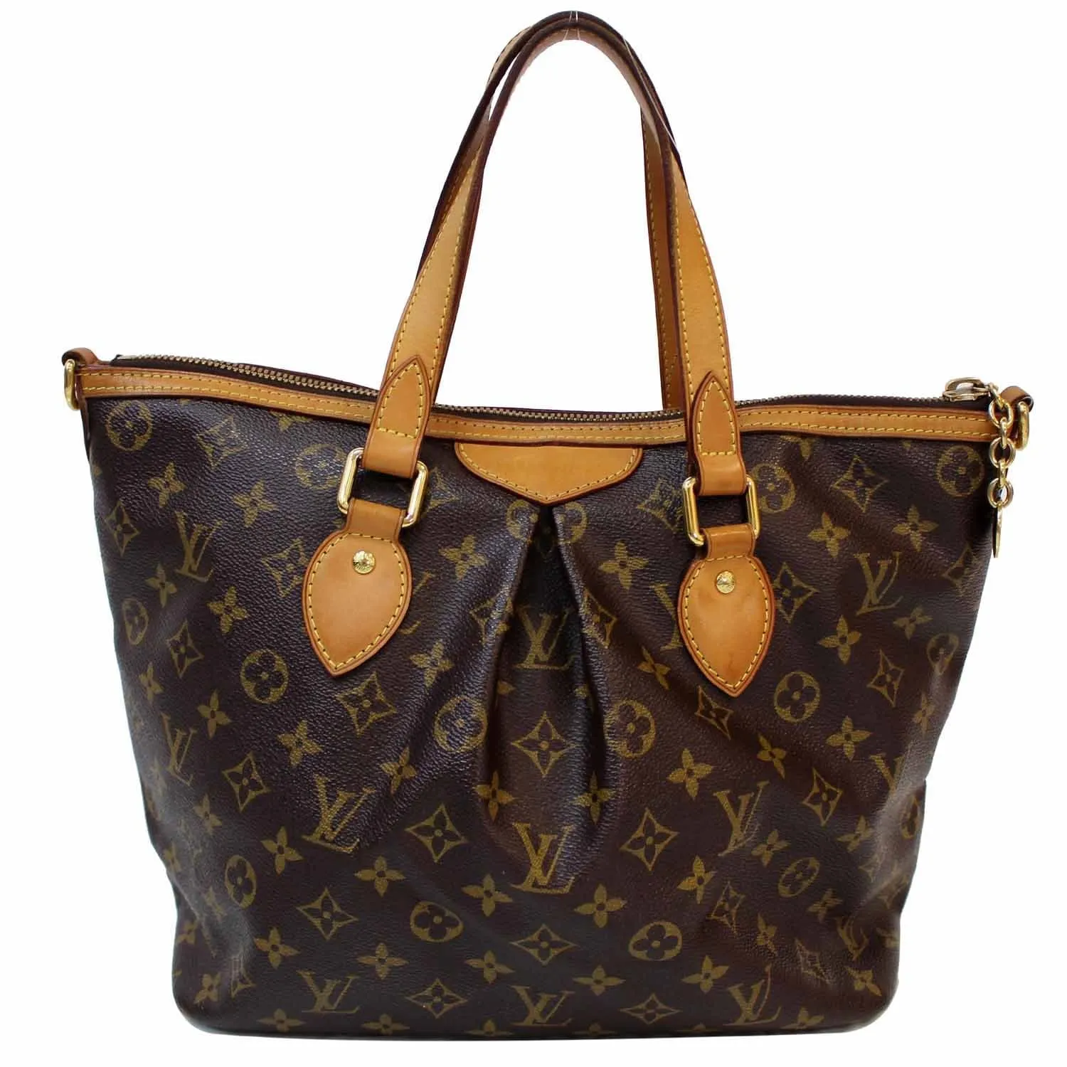 LOUIS VUITTON Palermo PM Monogram Canvas Shoulder Bag Brown