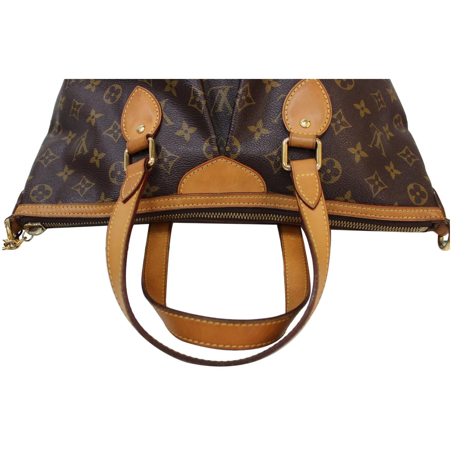 LOUIS VUITTON Palermo PM Monogram Canvas Shoulder Bag Brown