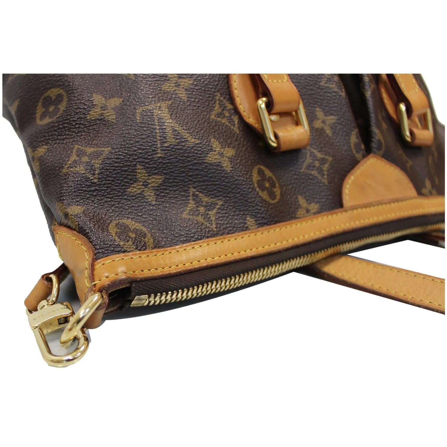 LOUIS VUITTON Palermo PM Monogram Canvas Shoulder Bag Brown