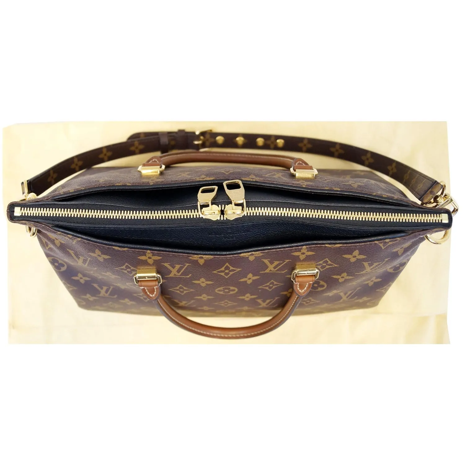 LOUIS VUITTON Pallas Monogram Canvas 2Way Shoulder Bag Brown - 15% OFF