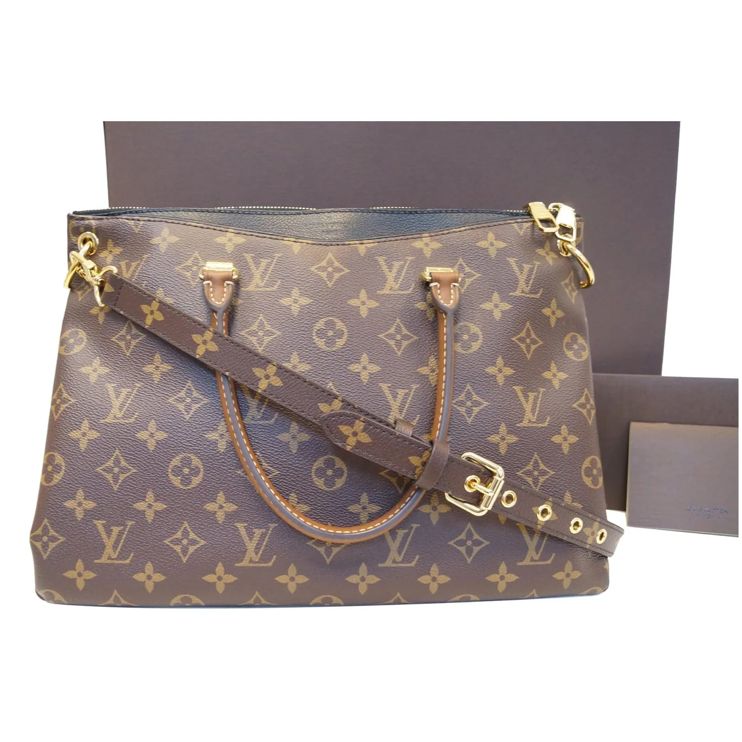 LOUIS VUITTON Pallas Monogram Canvas 2Way Shoulder Bag Brown - 15% OFF