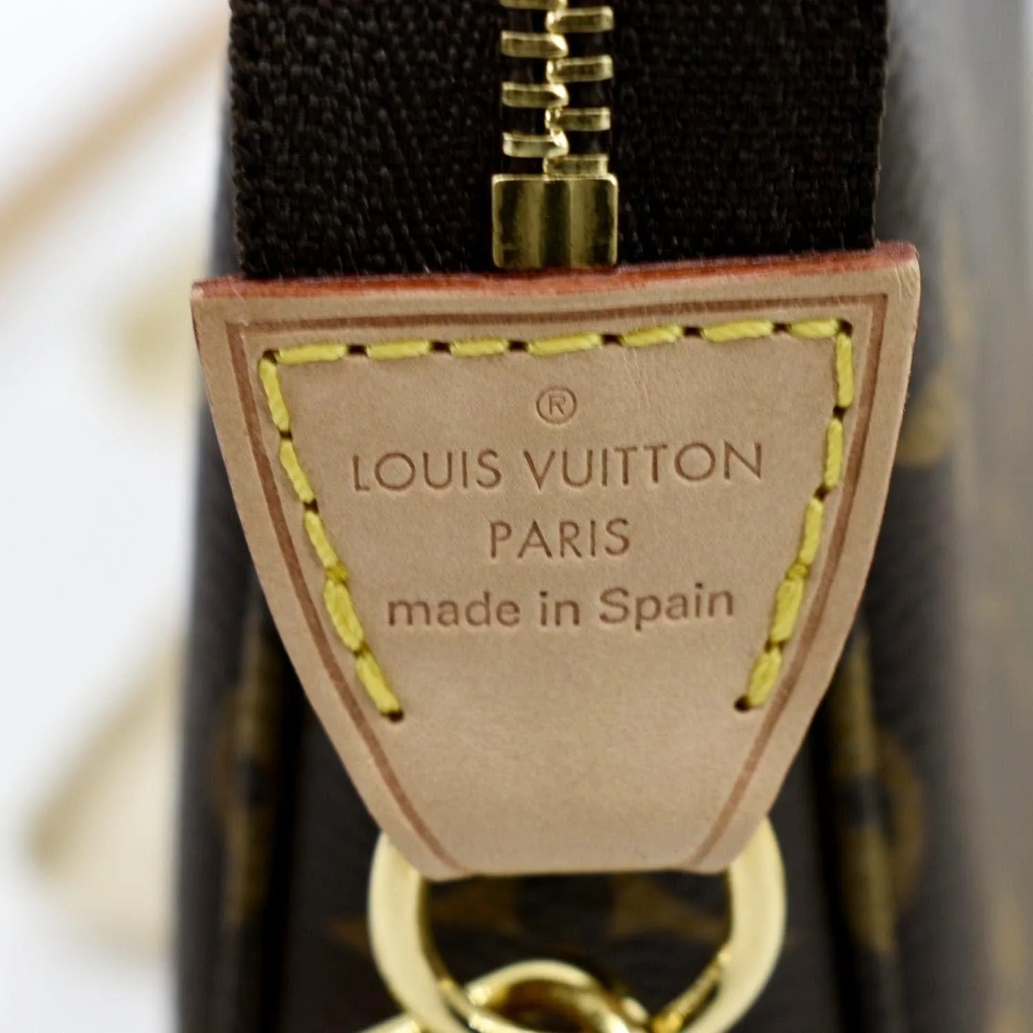 LOUIS VUITTON Pochette Accessoires Monogram Canvas Pouch Bag Brown