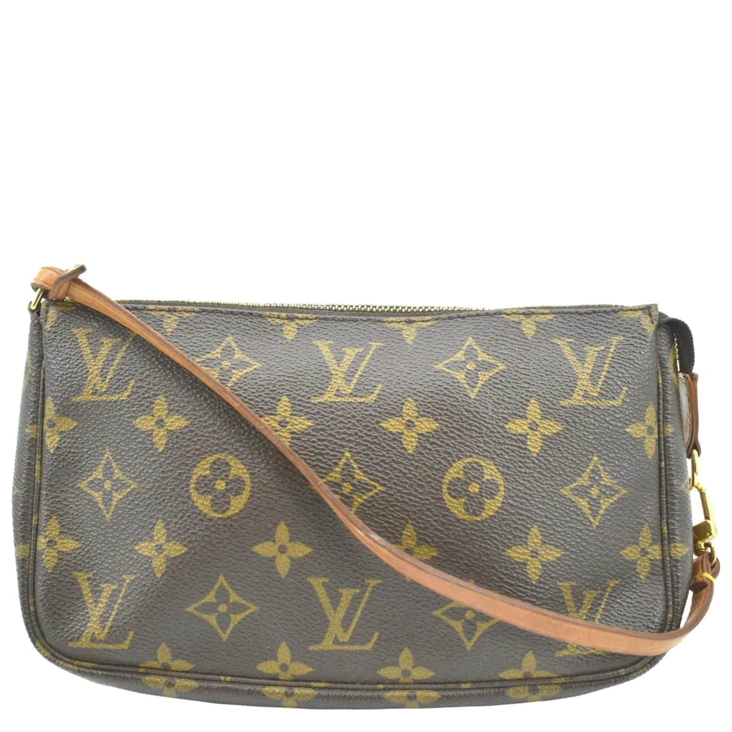 LOUIS VUITTON Pochette Accessoires Monogram Canvas Pouch Bag Brown