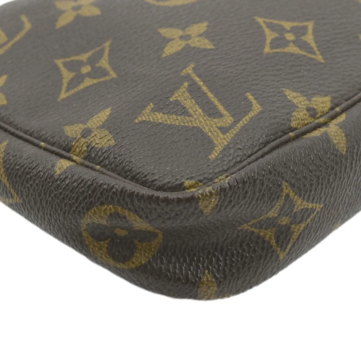 LOUIS VUITTON Pochette Accessoires Monogram Canvas Pouch Bag Brown