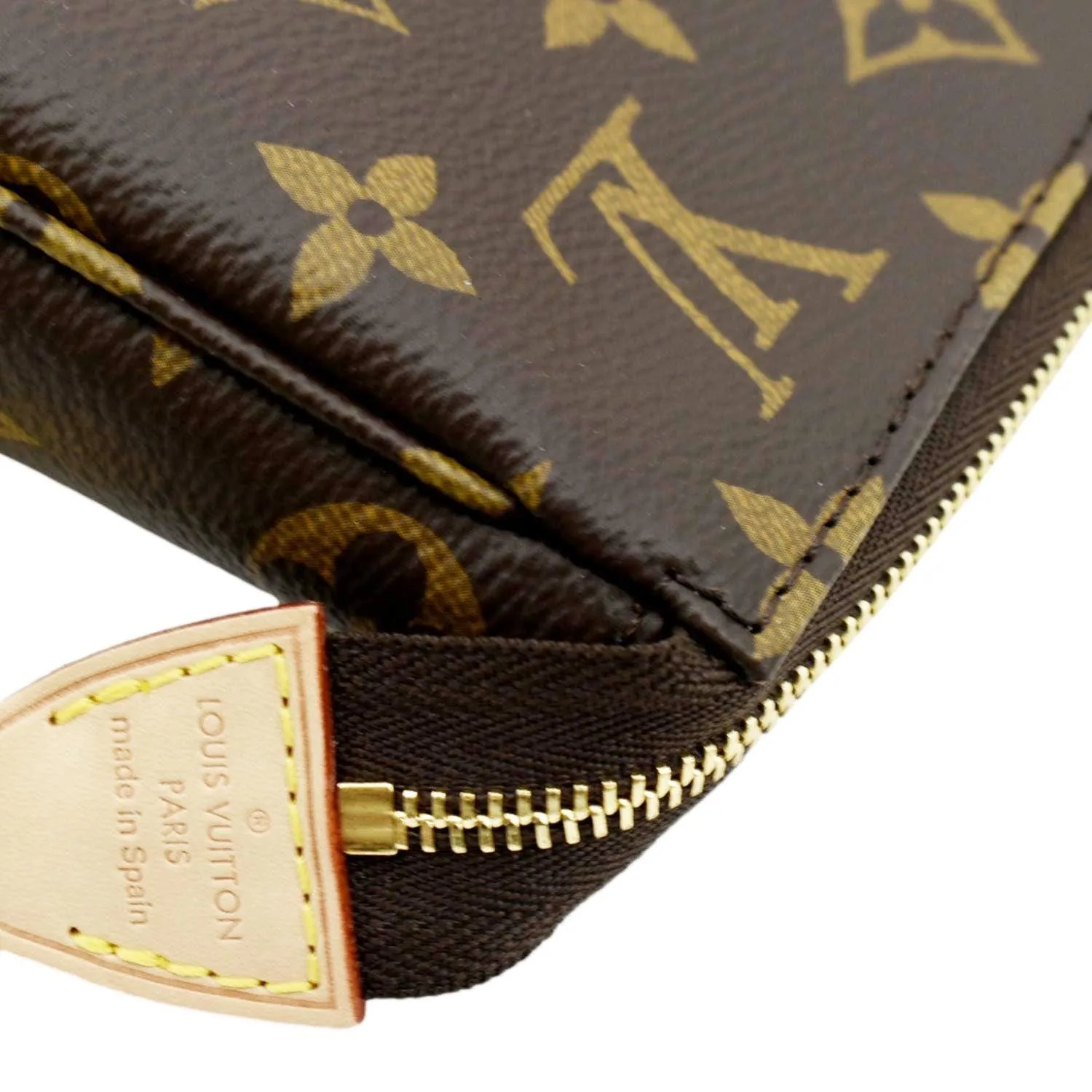 LOUIS VUITTON Pochette Accessoires Monogram Canvas Pouch Bag Brown