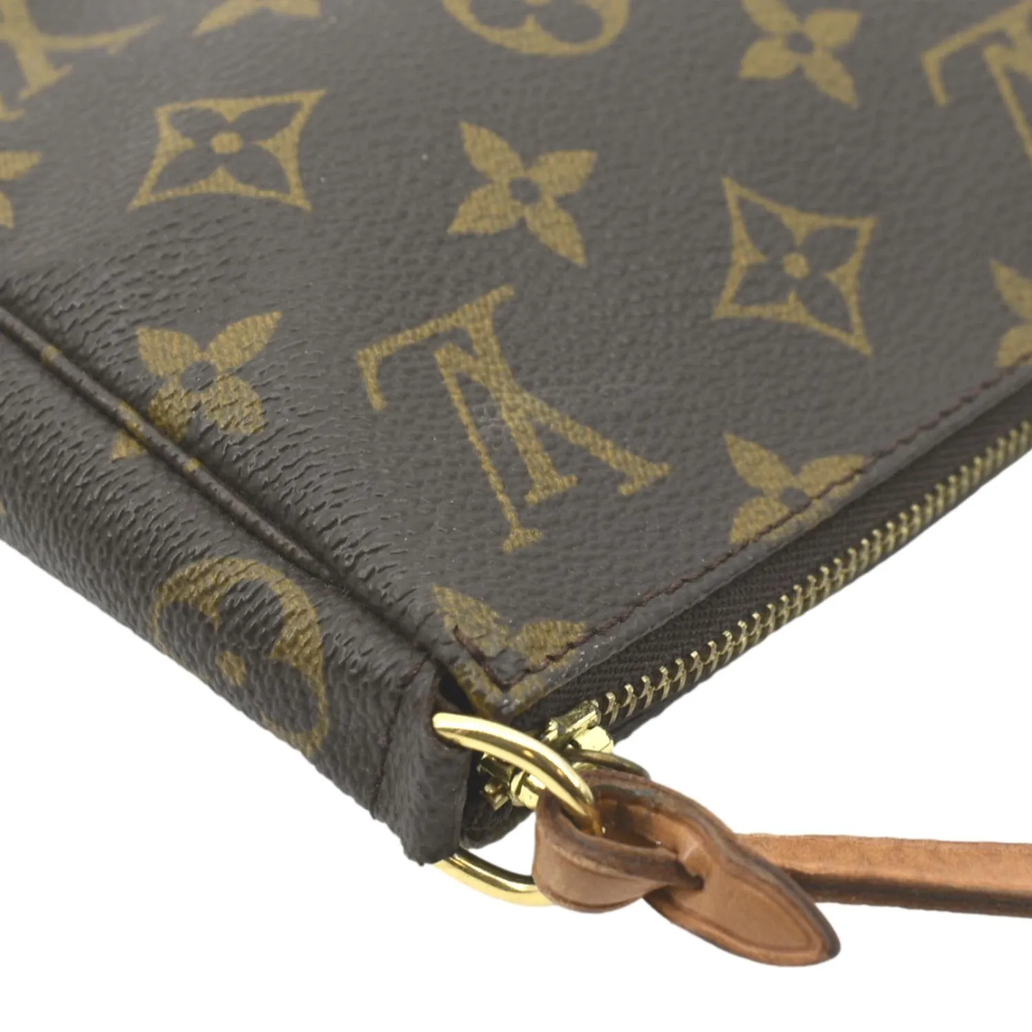 LOUIS VUITTON Pochette Accessoires Monogram Canvas Pouch Bag Brown