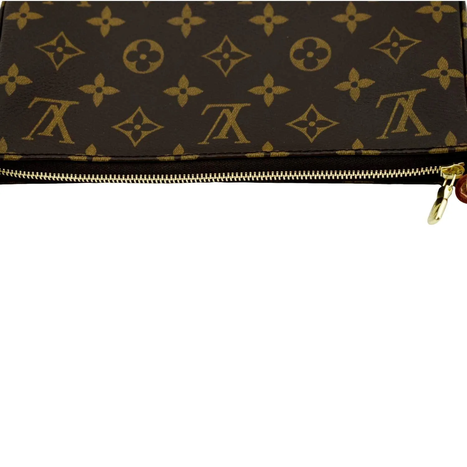 LOUIS VUITTON Pochette Accessoires Monogram Canvas Pouch Bag Brown