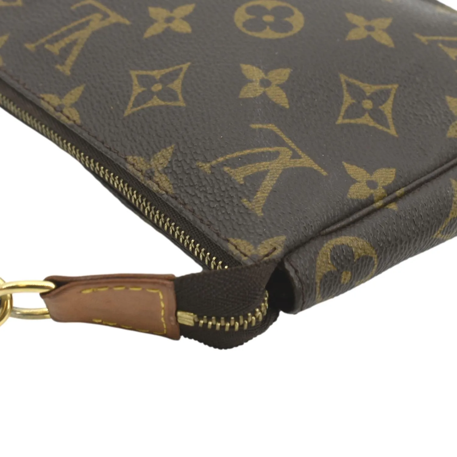 LOUIS VUITTON Pochette Accessoires Monogram Canvas Pouch Bag Brown