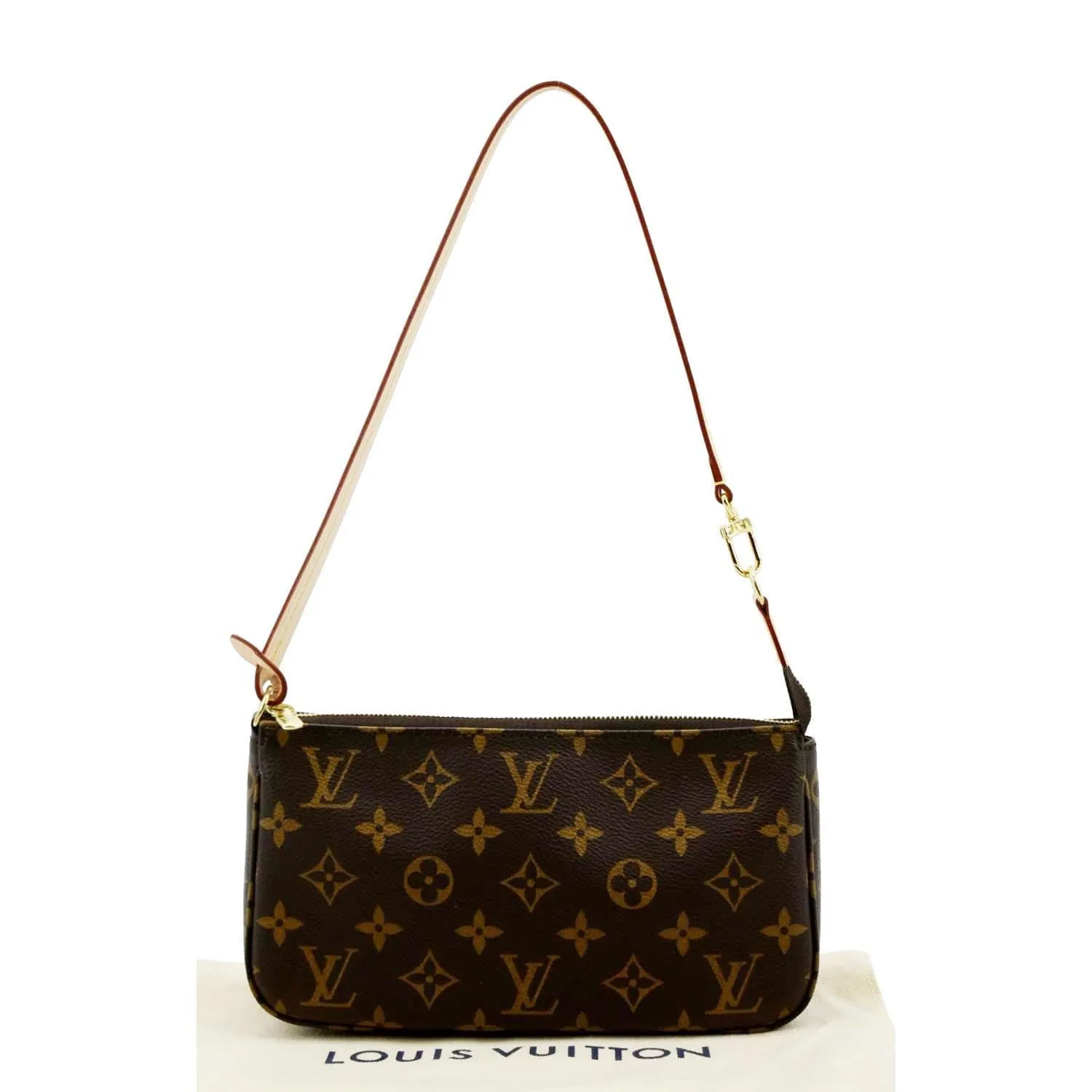LOUIS VUITTON Pochette Accessoires Monogram Canvas Pouch Bag Brown