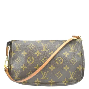 LOUIS VUITTON Pochette Accessoires Monogram Canvas Pouch Bag Brown