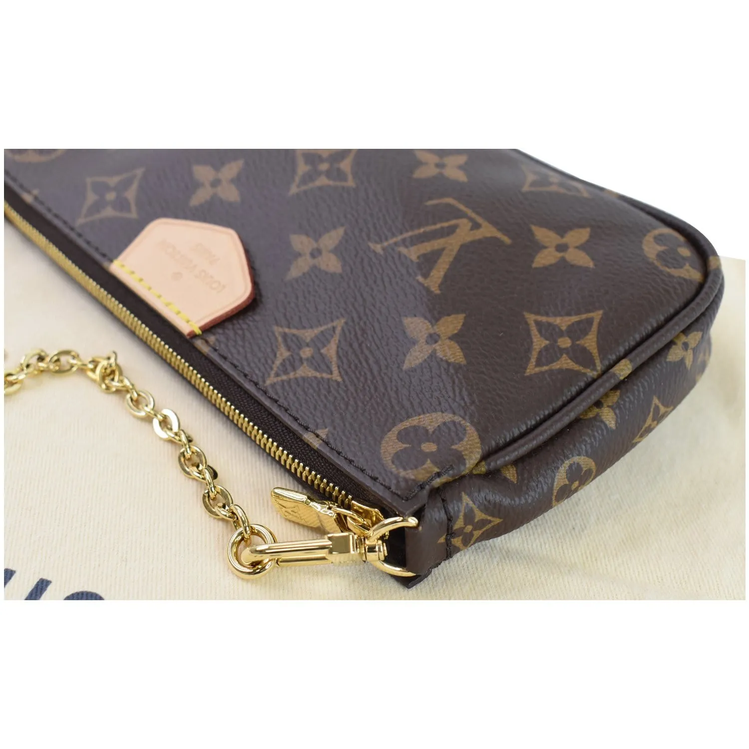 LOUIS VUITTON Pochette Accessories Monogram Canvas Pouch Bag Brown