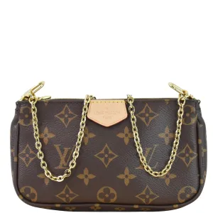 LOUIS VUITTON Pochette Accessories Monogram Canvas Pouch Bag Brown