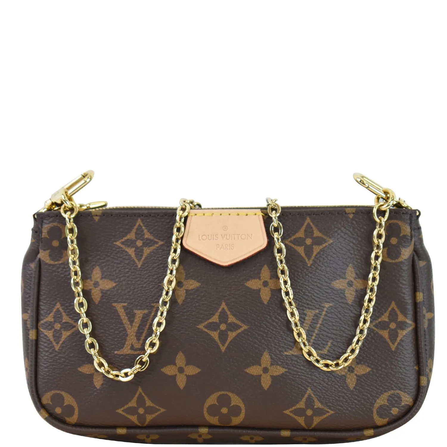 LOUIS VUITTON Pochette Accessories Monogram Canvas Pouch Bag Brown