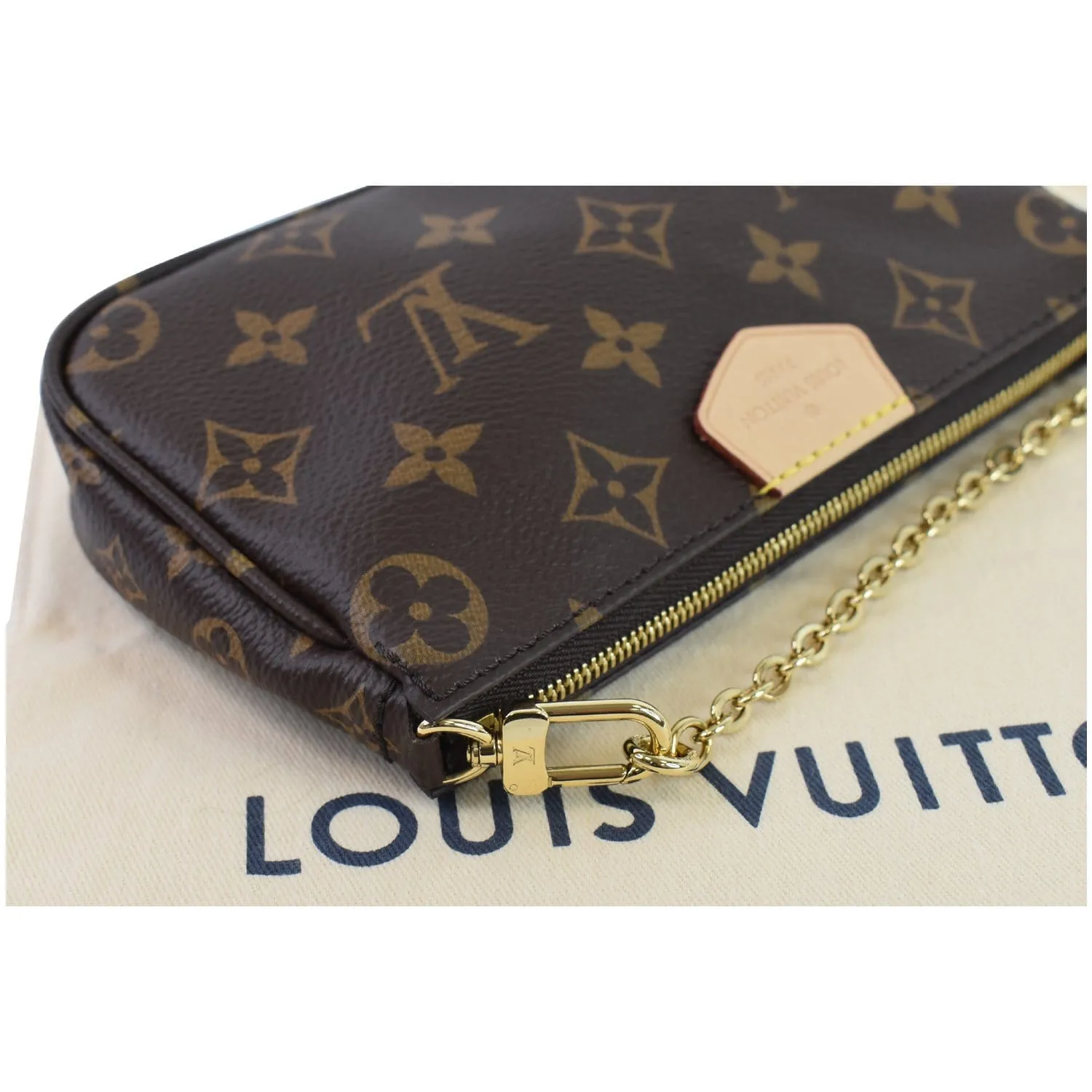 LOUIS VUITTON Pochette Accessories Monogram Canvas Pouch Bag Brown