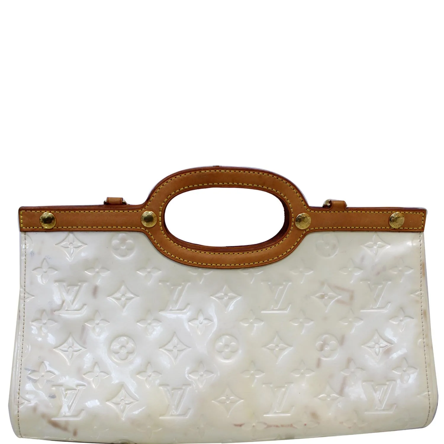 LOUIS VUITTON Roxbury Drive Vernis Leather Shoulder Bag Cream - 20% OFF