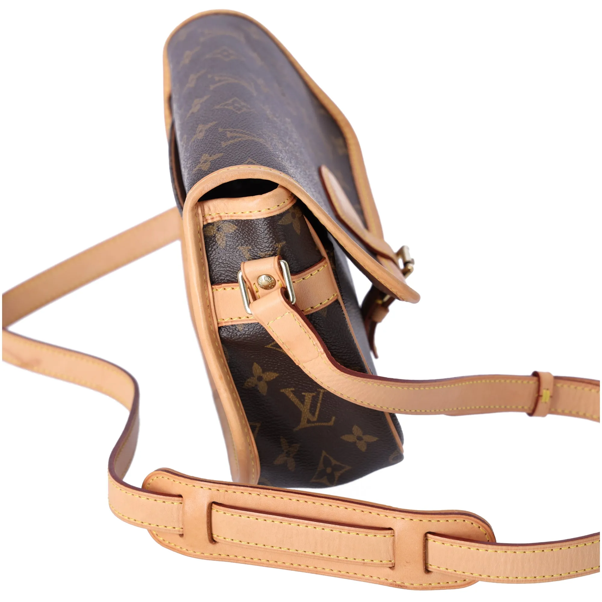 Louis Vuitton Sologne Monogram Shoulder Bag M42250 Brown