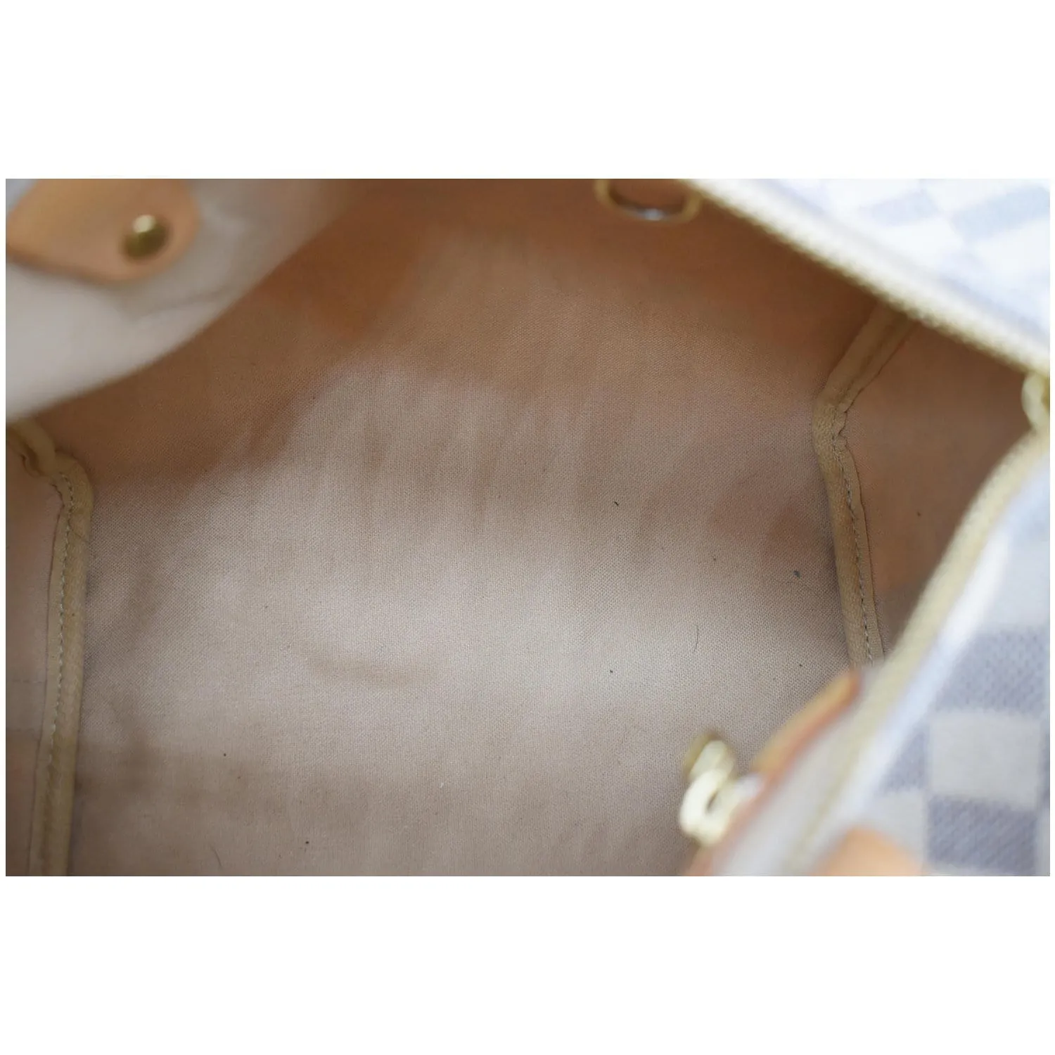 LOUIS VUITTON Speedy 25 Bandouliere Damier Azur Shoulder Bag White