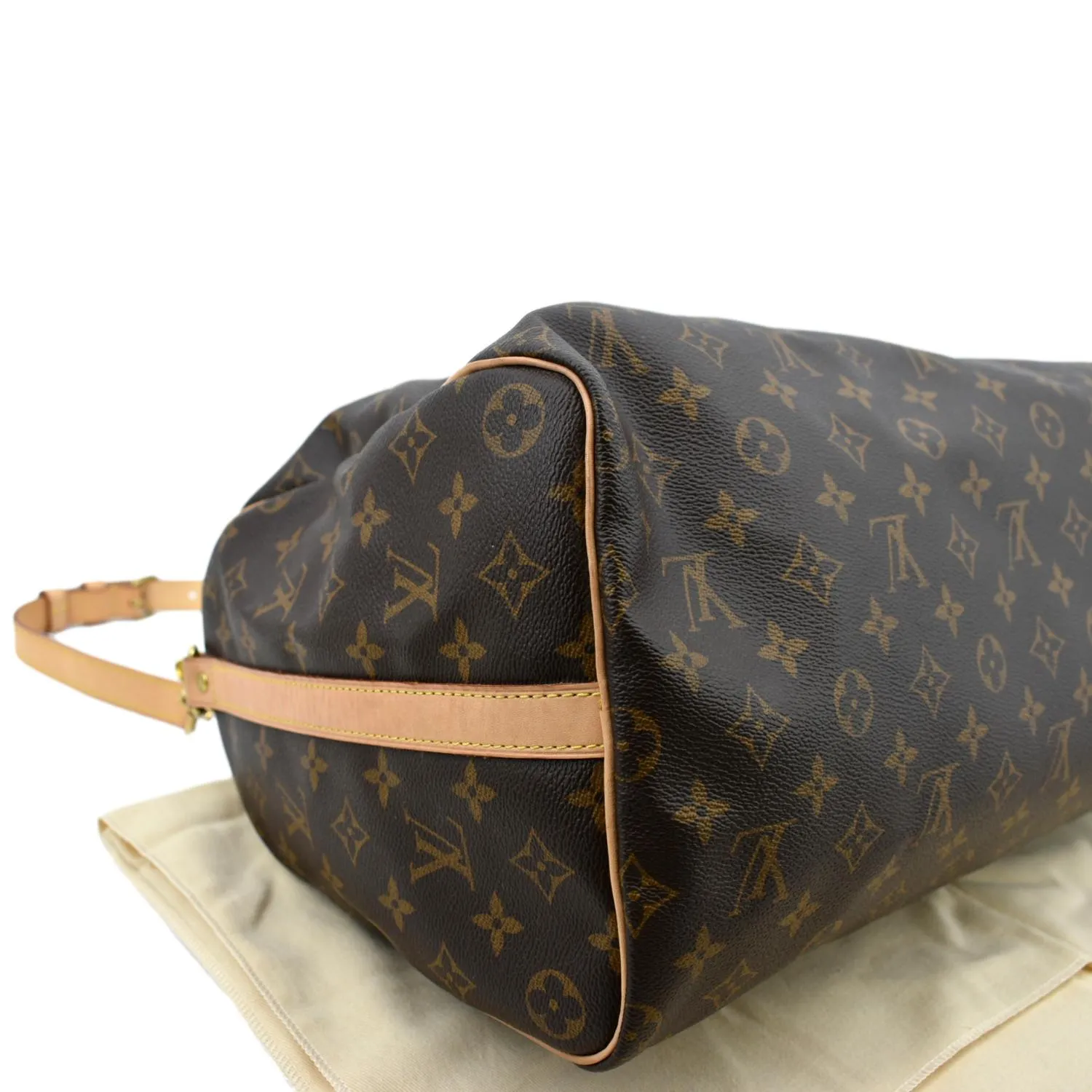 LOUIS VUITTON Speedy 40 Bandouliere Monogram Canvas Shoulder Bag Brown