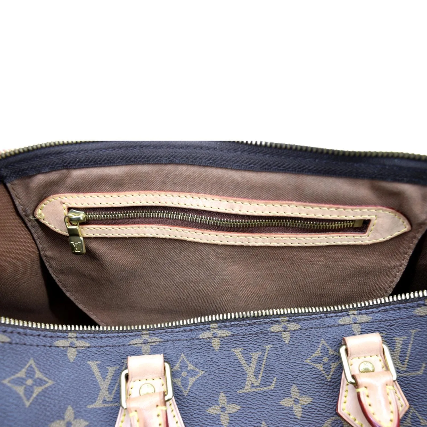 LOUIS VUITTON Speedy 40 Bandouliere Monogram Canvas Shoulder Bag Brown