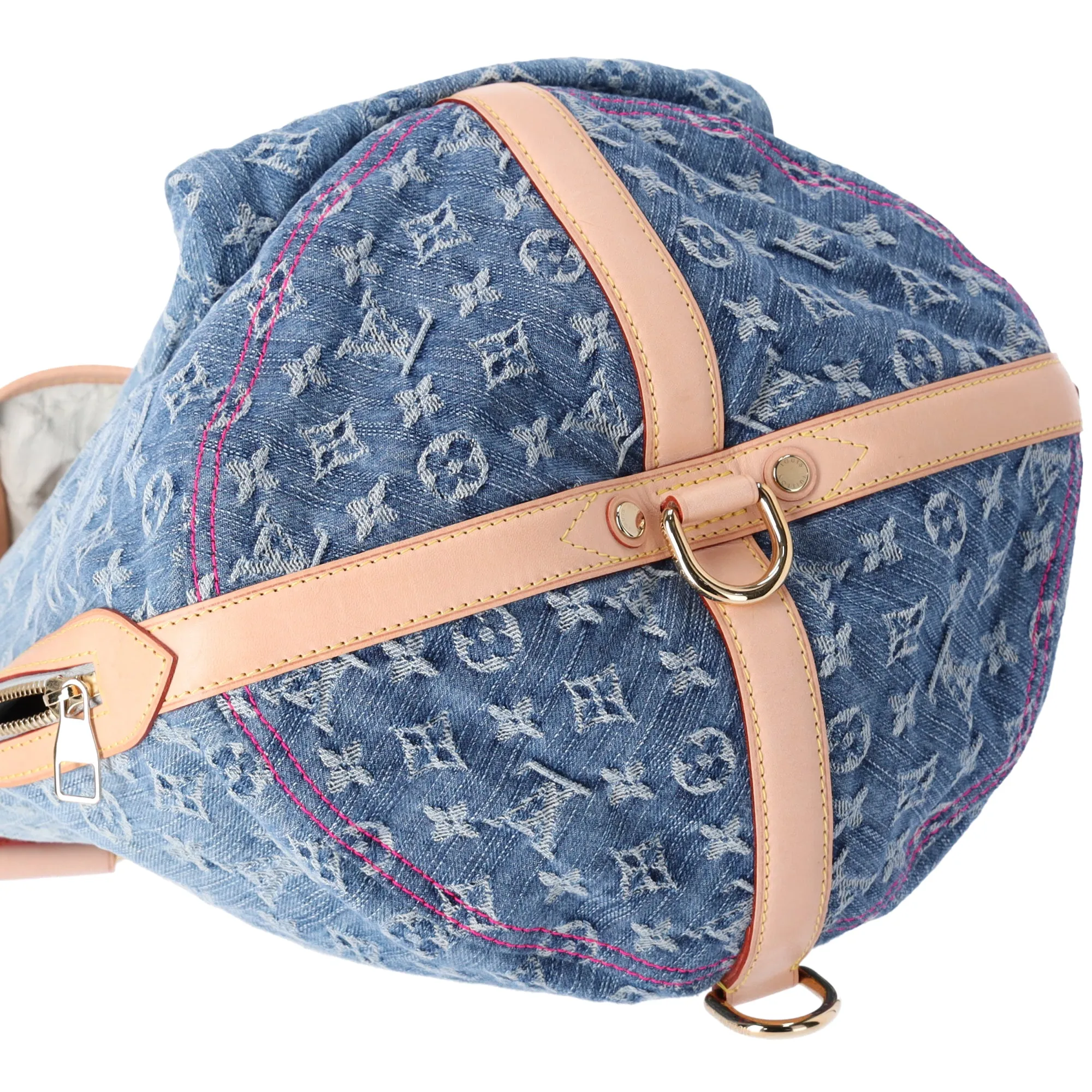Louis Vuitton Sunburst PM Monogram Denim Shoulder Bag M93184 Blue Pink