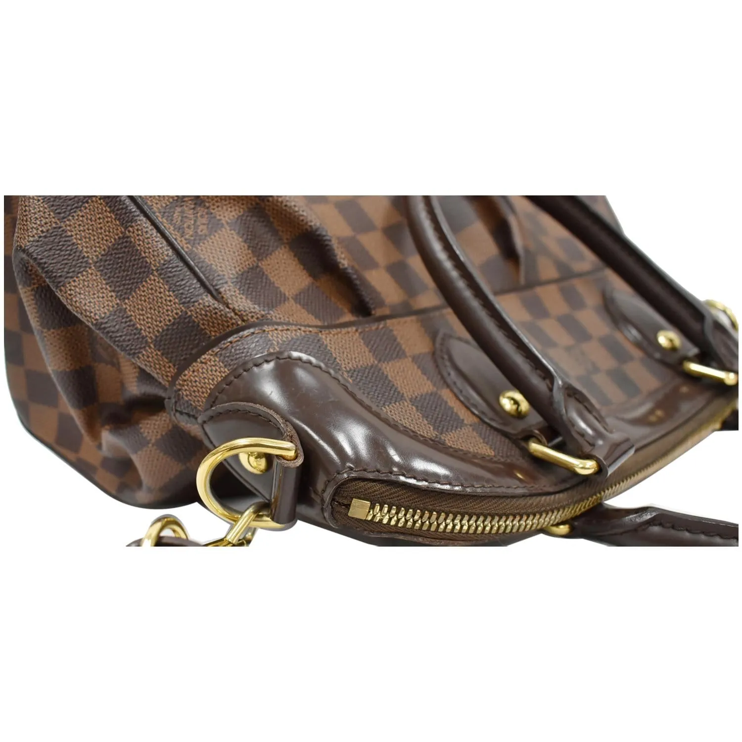 LOUIS VUITTON Trevi PM Damier Ebene Shoulder Bag Brown