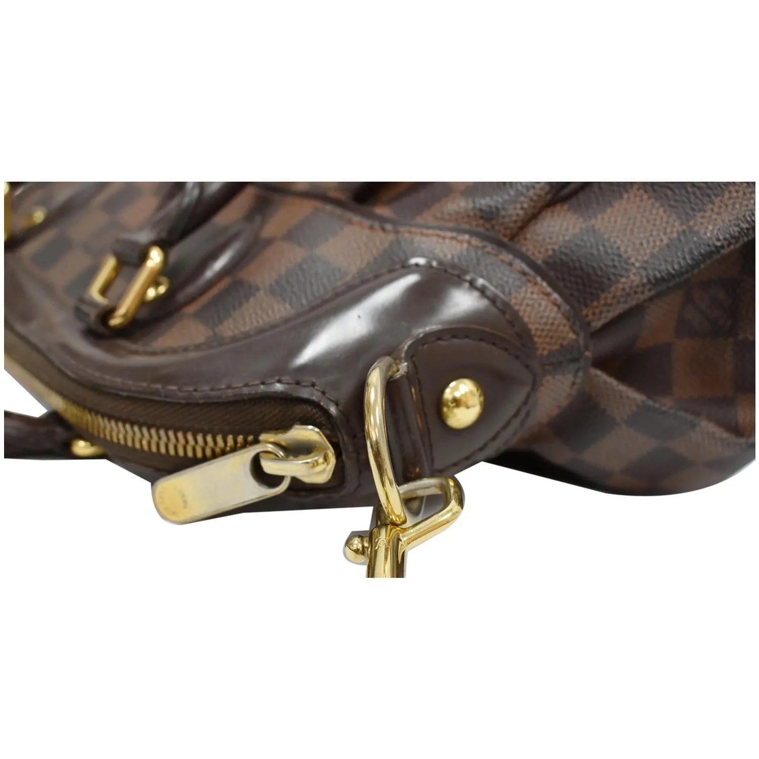 LOUIS VUITTON Trevi PM Damier Ebene Shoulder Bag Brown