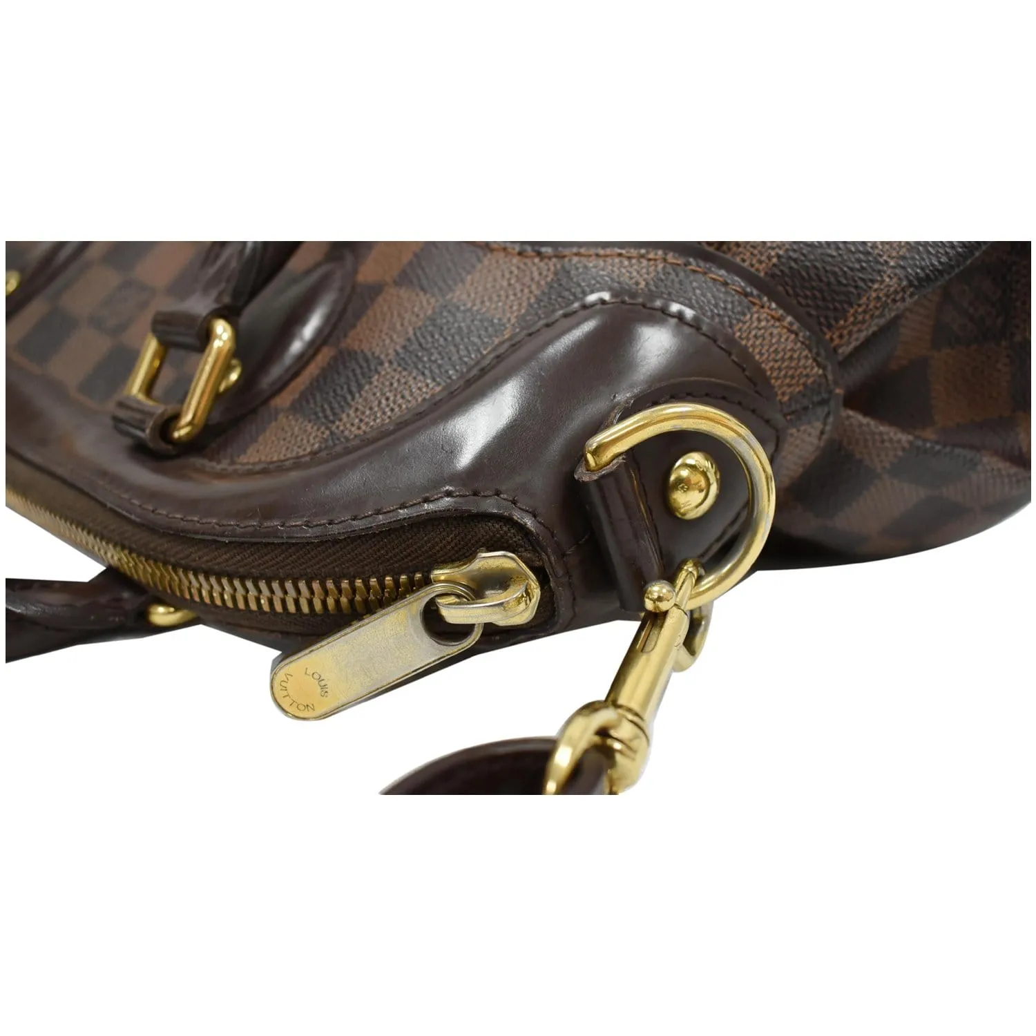 LOUIS VUITTON Trevi PM Damier Ebene Shoulder Bag Brown