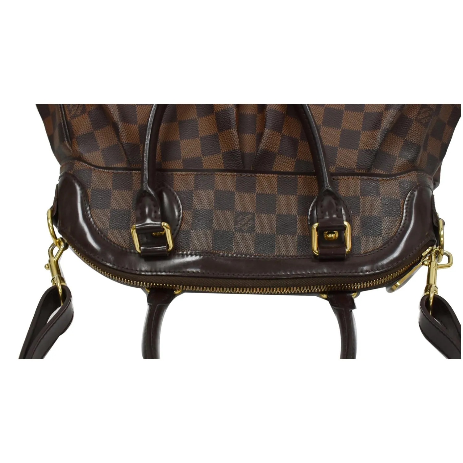 LOUIS VUITTON Trevi PM Damier Ebene Shoulder Bag Brown