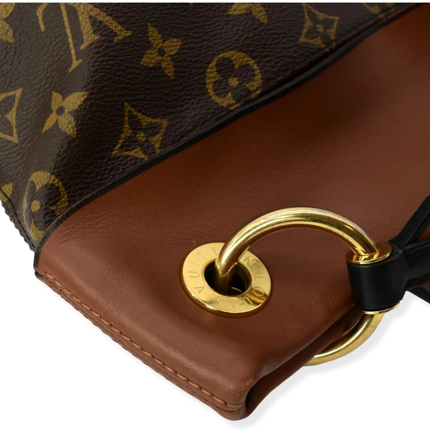 LOUIS VUITTON Tuileries Monogram Canvas Hobo Bag Caramel