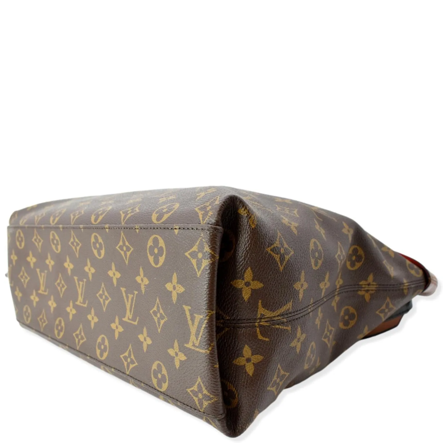 LOUIS VUITTON Tuileries Monogram Canvas Hobo Bag Caramel