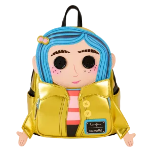 Loungefly Coraline 15th Anniversary Laika Doll Metallic Cosplay Mini Backpack