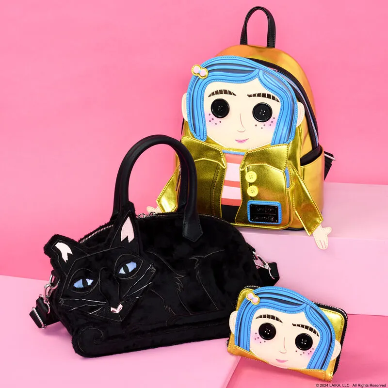 Loungefly Coraline 15th Anniversary Laika Doll Metallic Cosplay Mini Backpack