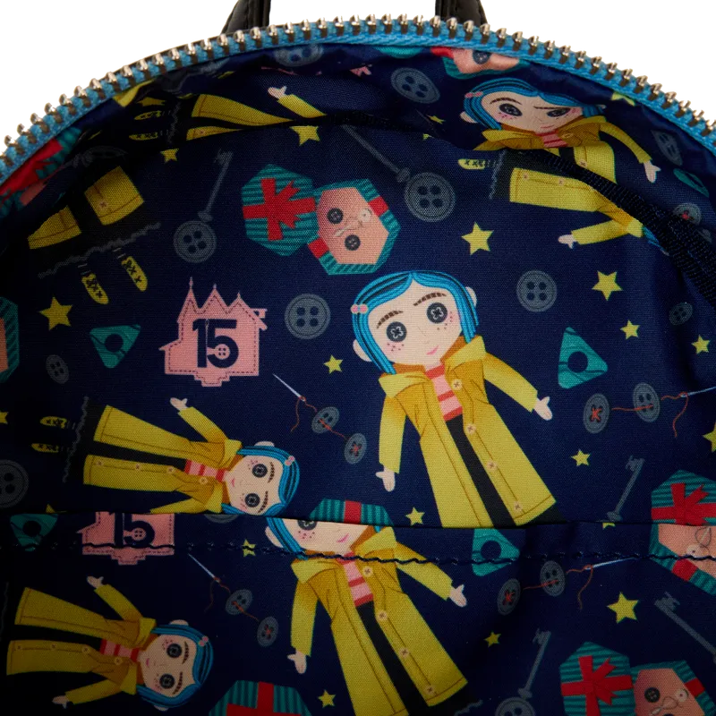 Loungefly Coraline 15th Anniversary Laika Doll Metallic Cosplay Mini Backpack