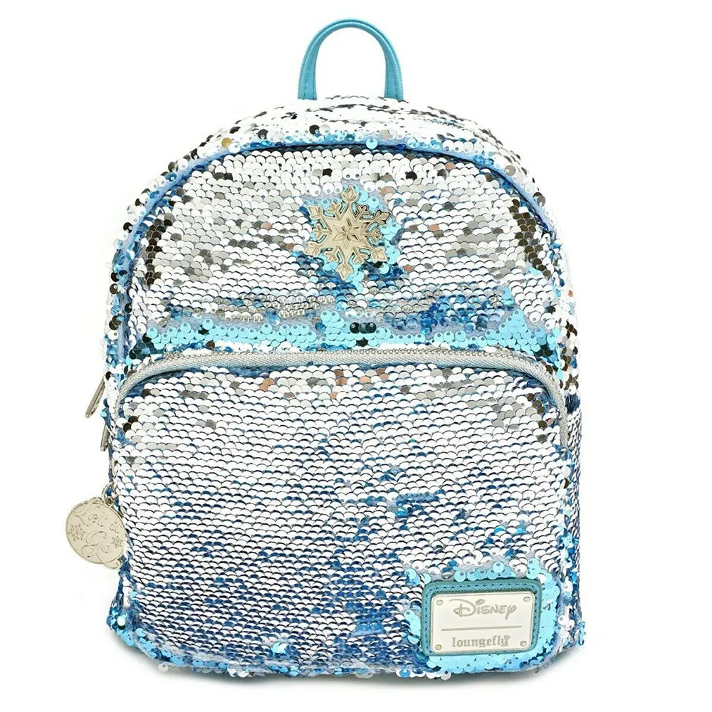 Loungefly Disney Frozen 2 Elsa Reversible Sequin Mini Backpack