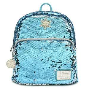 Loungefly Disney Frozen 2 Elsa Reversible Sequin Mini Backpack