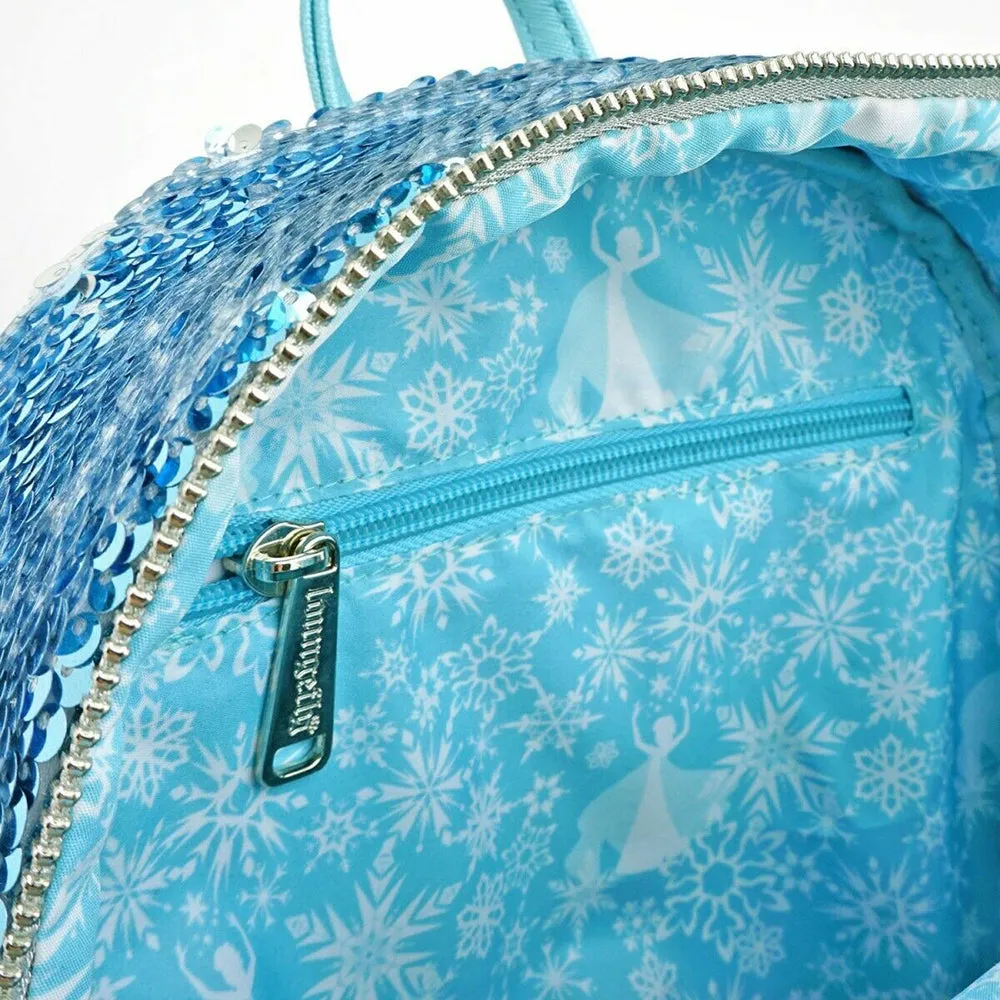 Loungefly Disney Frozen 2 Elsa Reversible Sequin Mini Backpack